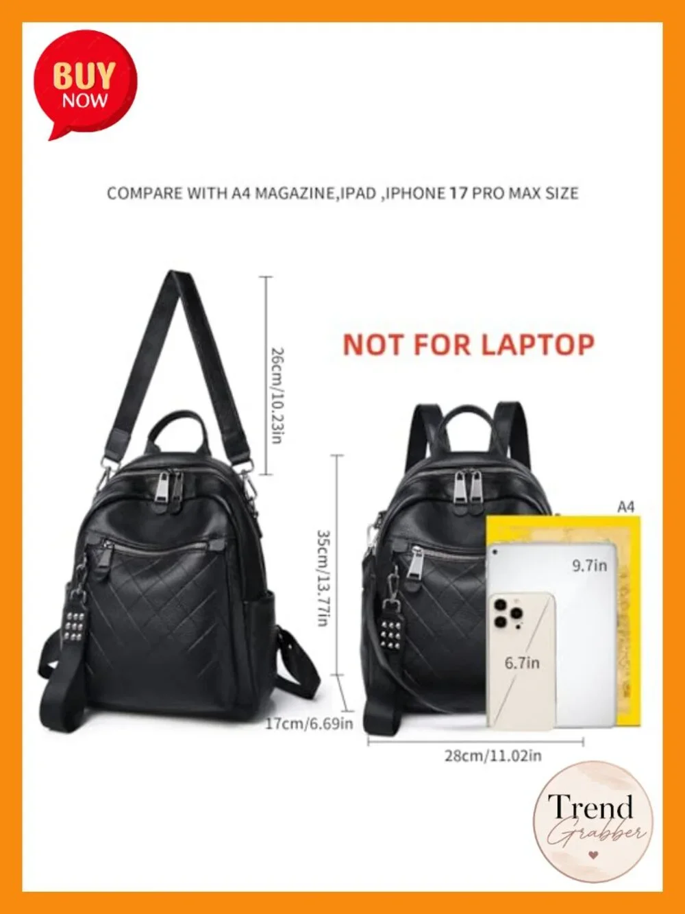 Genuine Leather Backpack Purse for Women Anti-Theft Travel College Bag